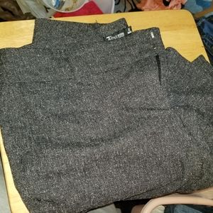 Dark grey patterned dress pants